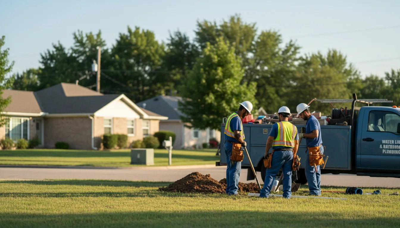 Residential water line and bathroom plumbing service in Melrose, NM